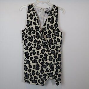 Fashion Union White Leopard Romper S